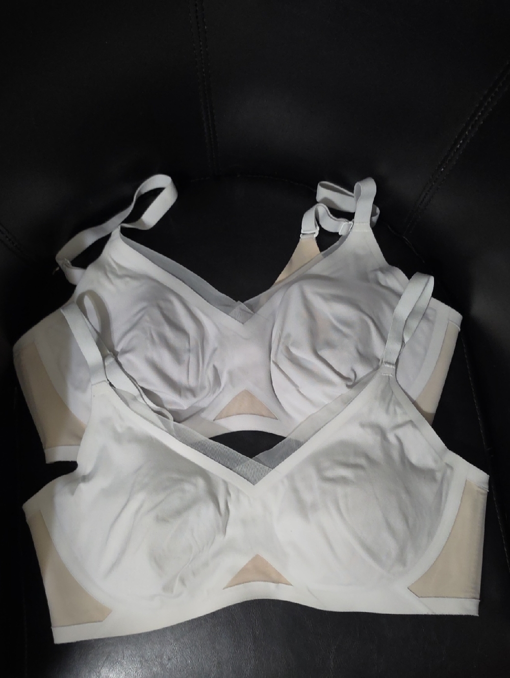 Honeylove White Wireless Crossover Lace Bra Fit XL
